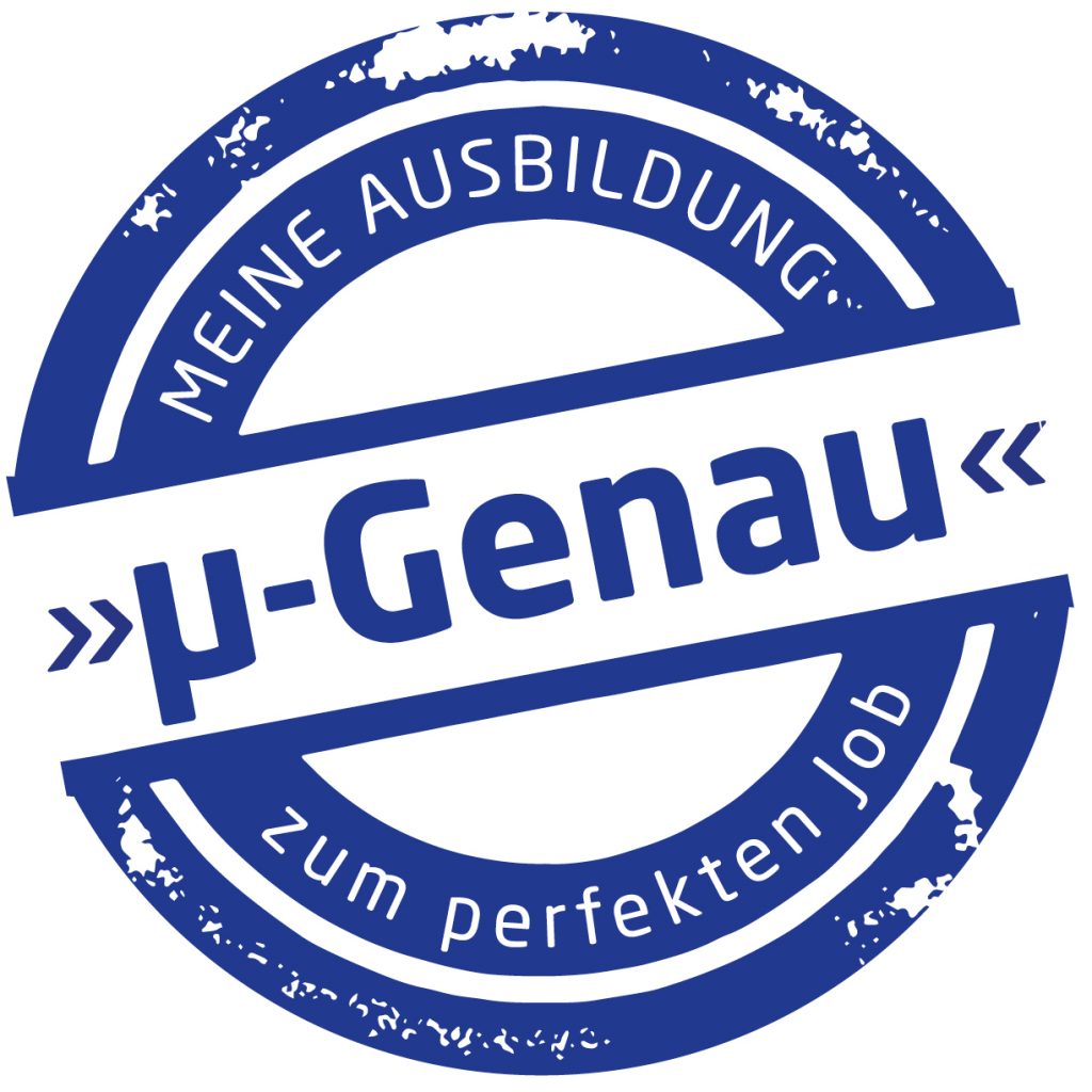 u-Tec Siegel mit der Aufschrift "u-Genau Meine Ausbildung zum perfekten Job"